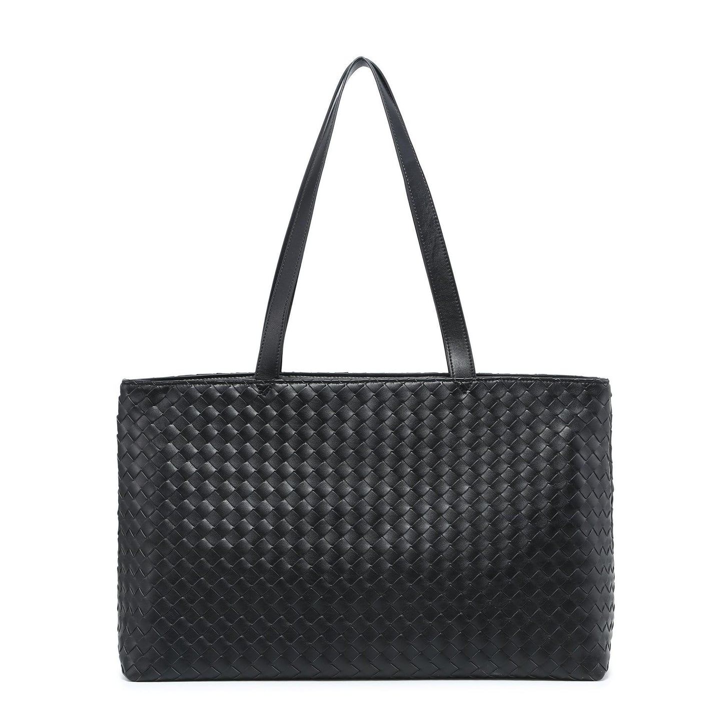 WOVEN TOTE BAG black