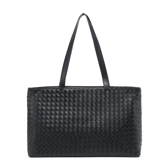 WOVEN TOTE BAG black