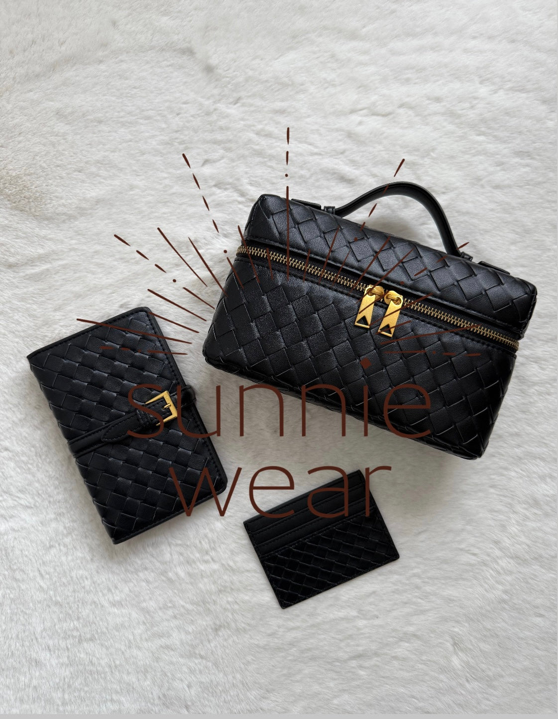WOVEN WALLET black