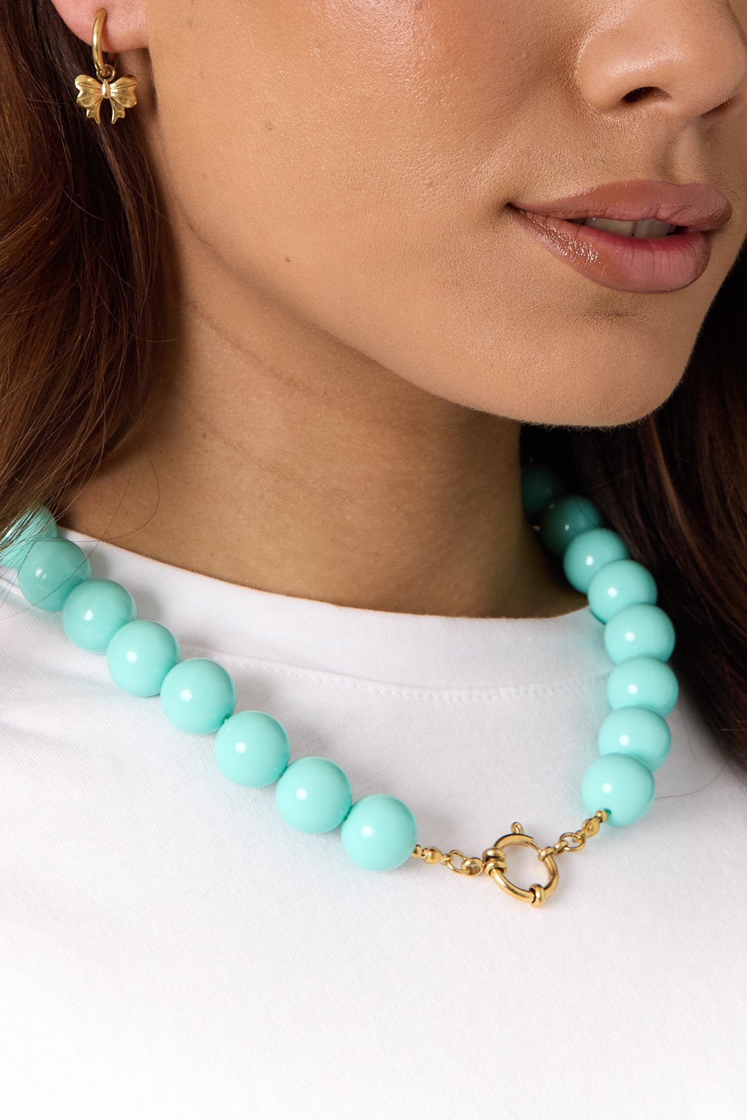 BEAD NECKLACE pink