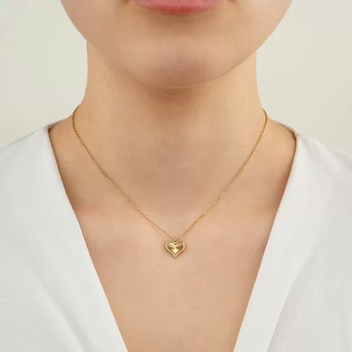 RIBBED HEART necklace