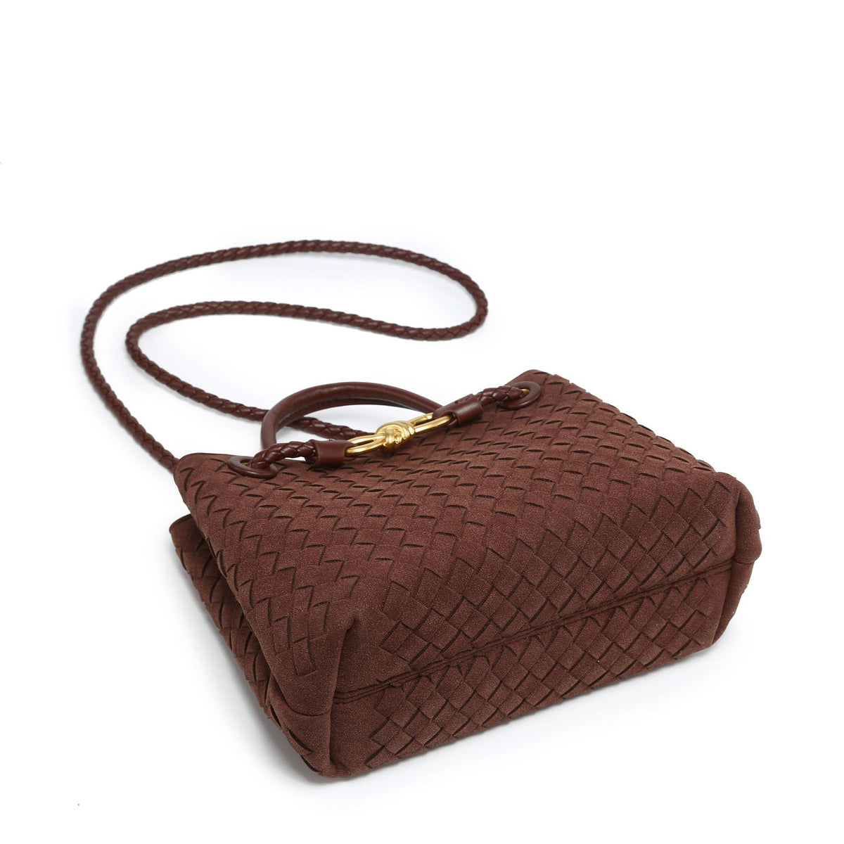 WOVEN VELOUR BAG brown