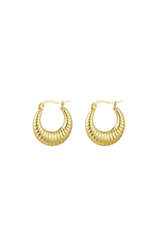 RIBBED BELLA hoops