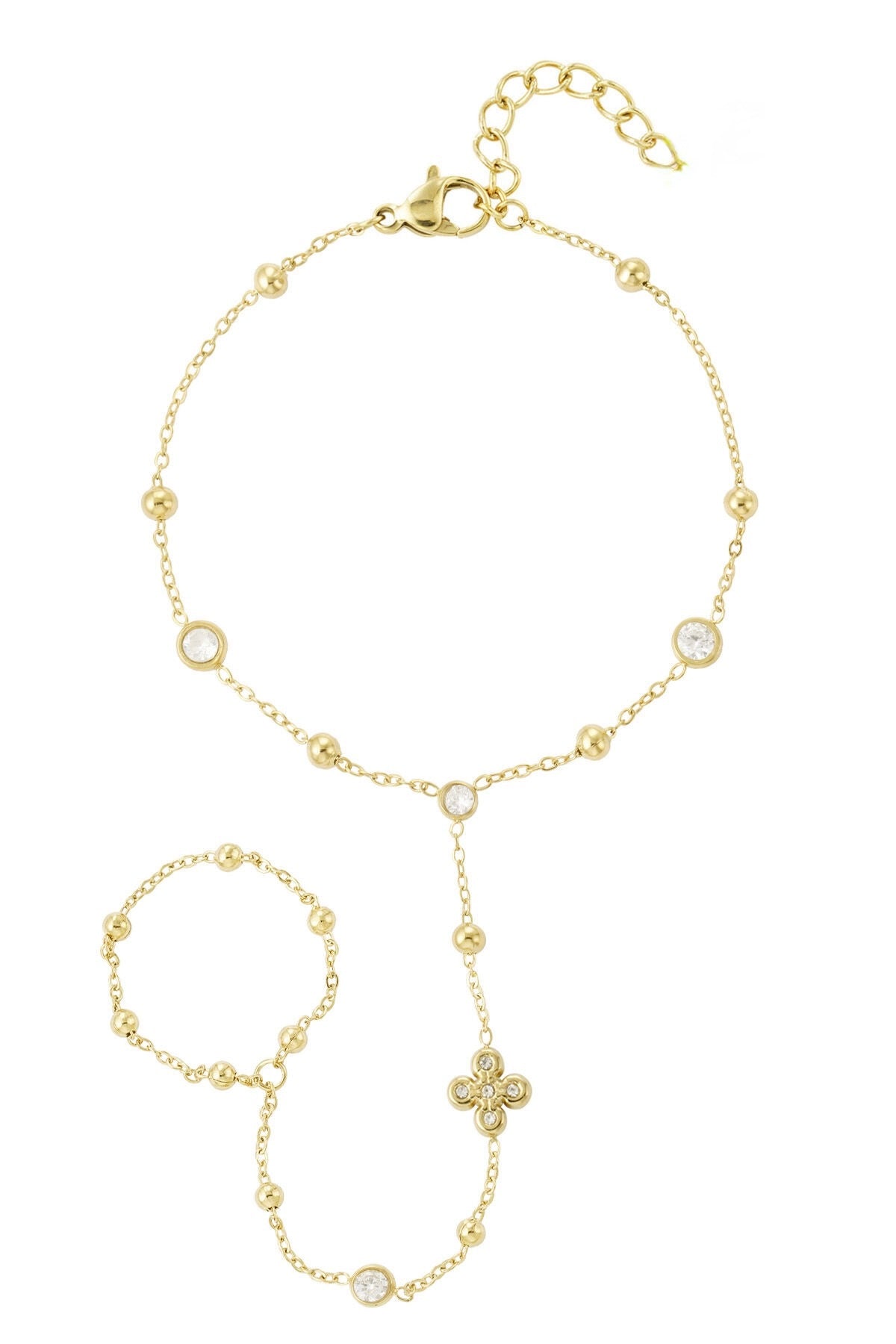 SPARKLY BLOOM hand chain
