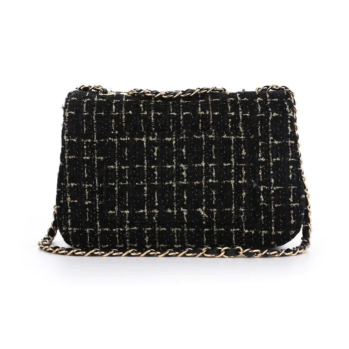 TWEED BAG black