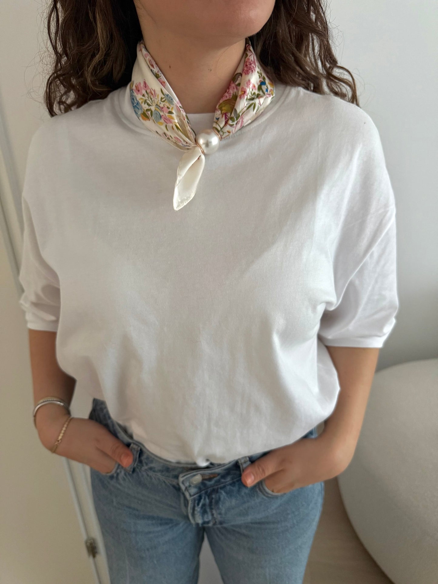 PEARL SCARF floral