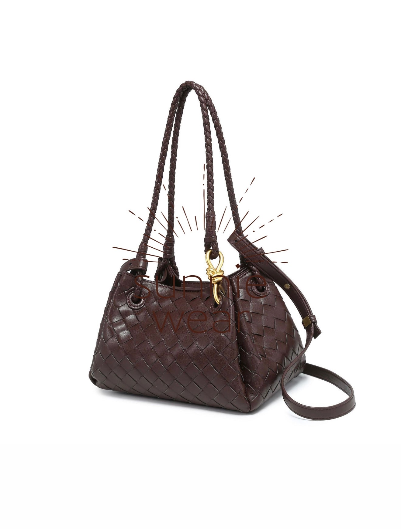 WOVEN PEBBLE BAG matcha