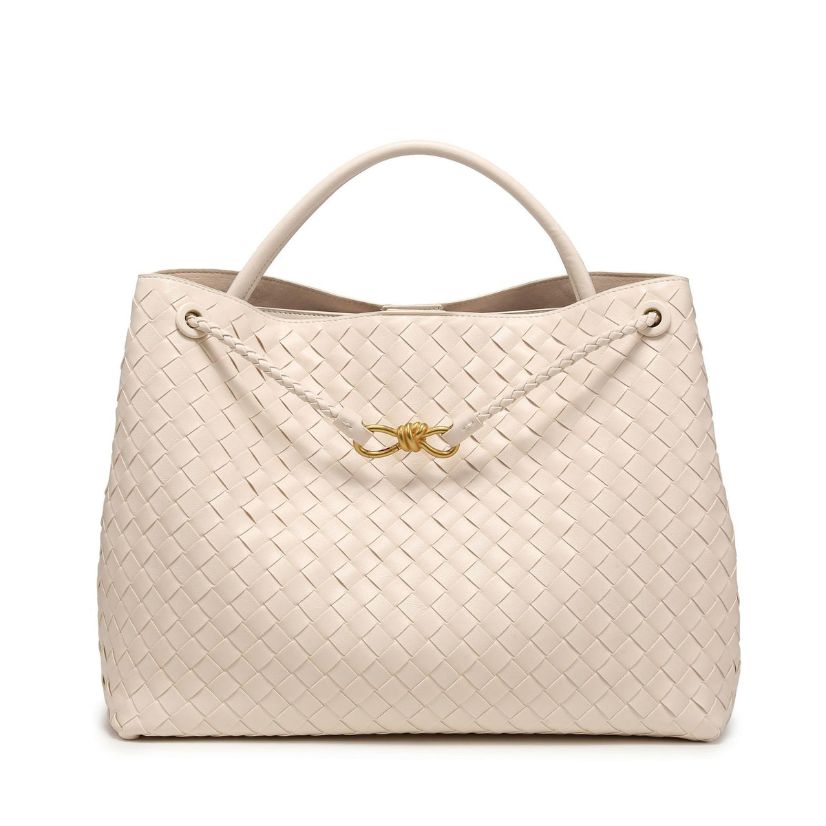 WOVEN MAXI BAG cream