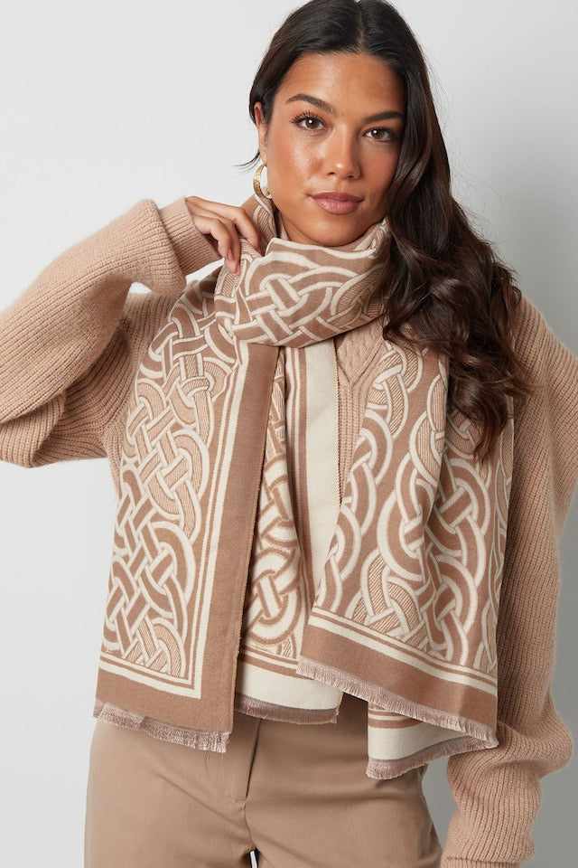 LINK SCARF beige