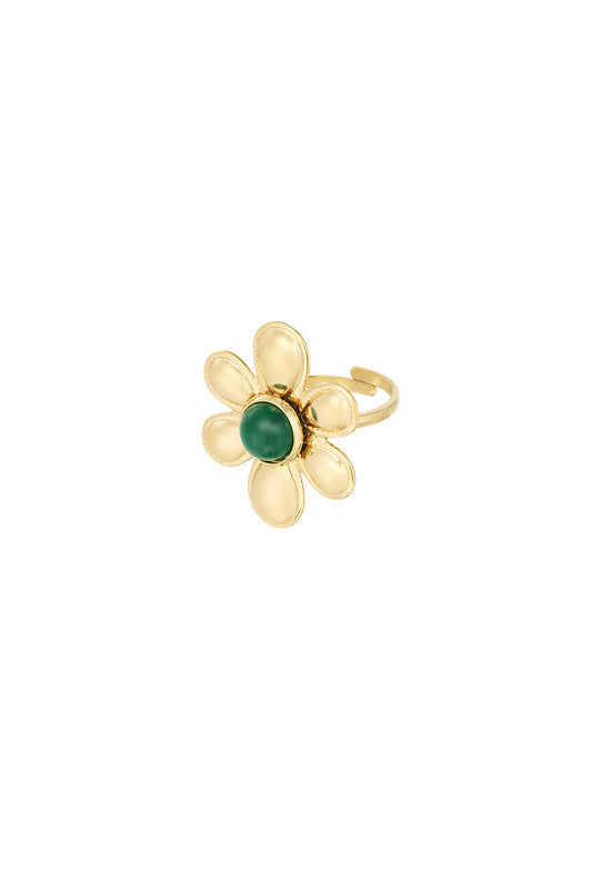 GREEN FLOWER ring
