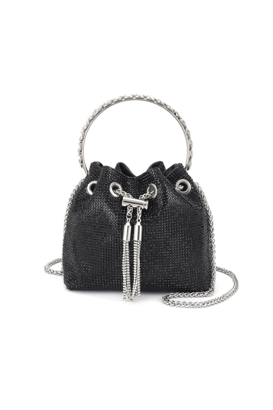 SPARKLY BUCKET BAG black