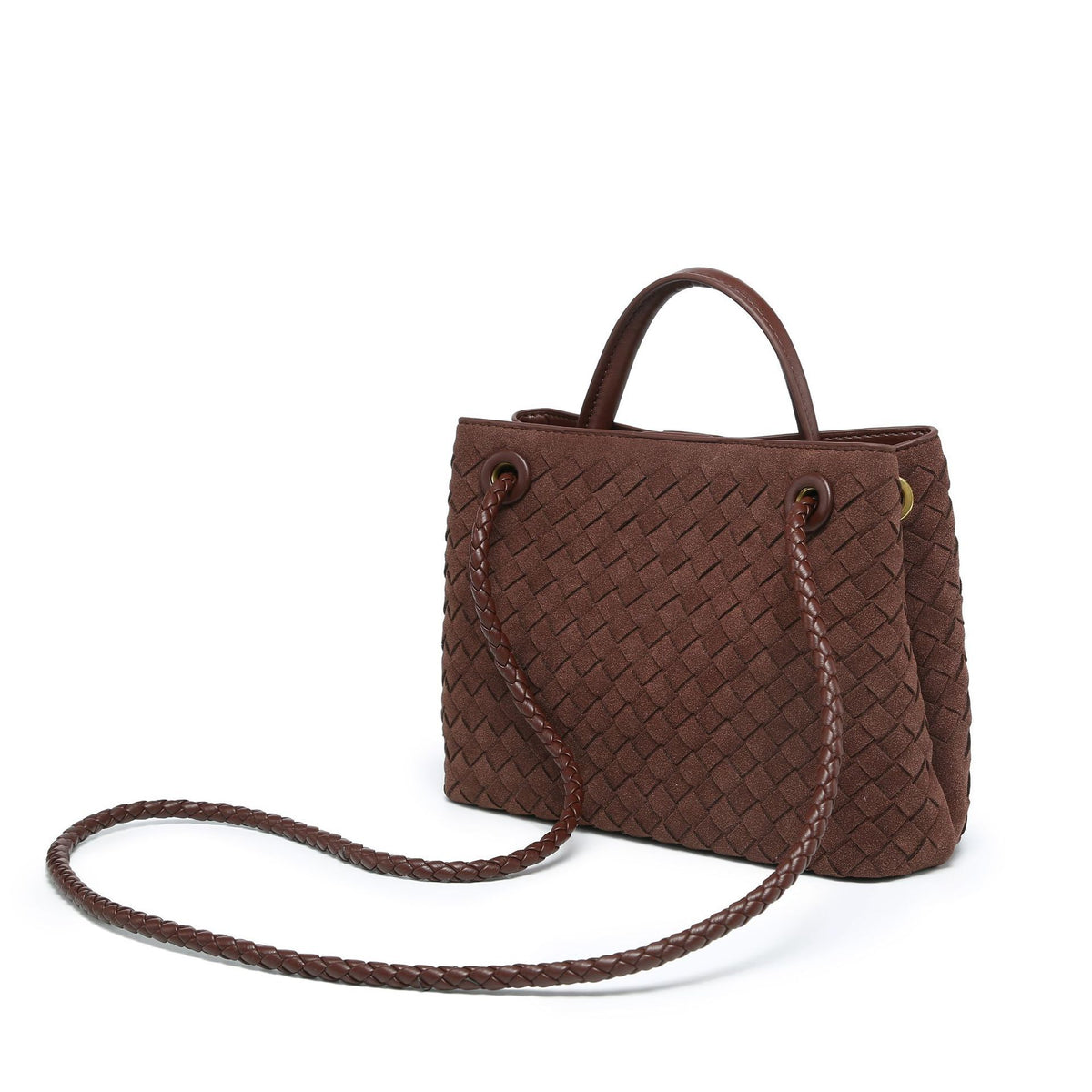 WOVEN VELOUR BAG black