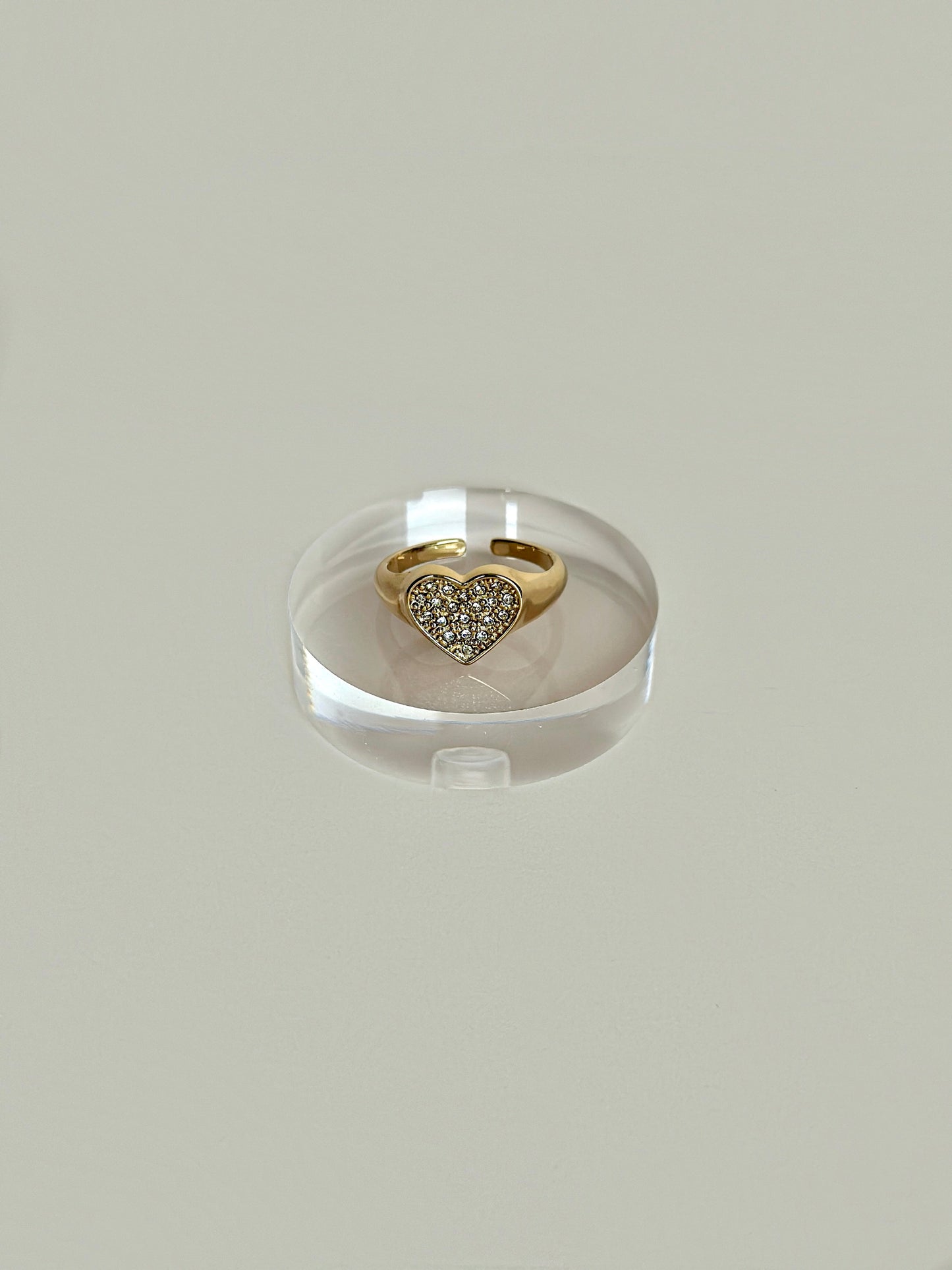 SPARKLY HEART ring
