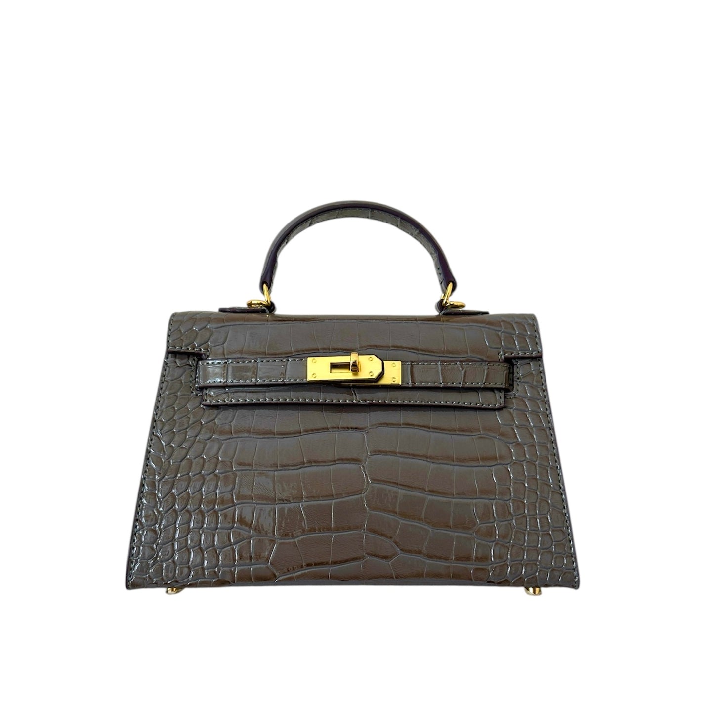 LOLA CROC BAG ash taupe