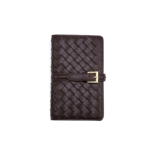 WOVEN WALLET dark brown