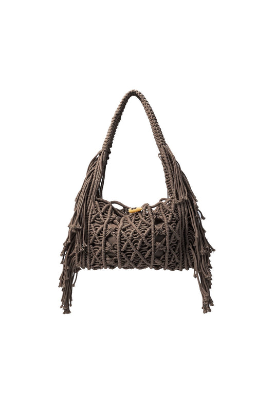BOHO FRINGE BAG brown