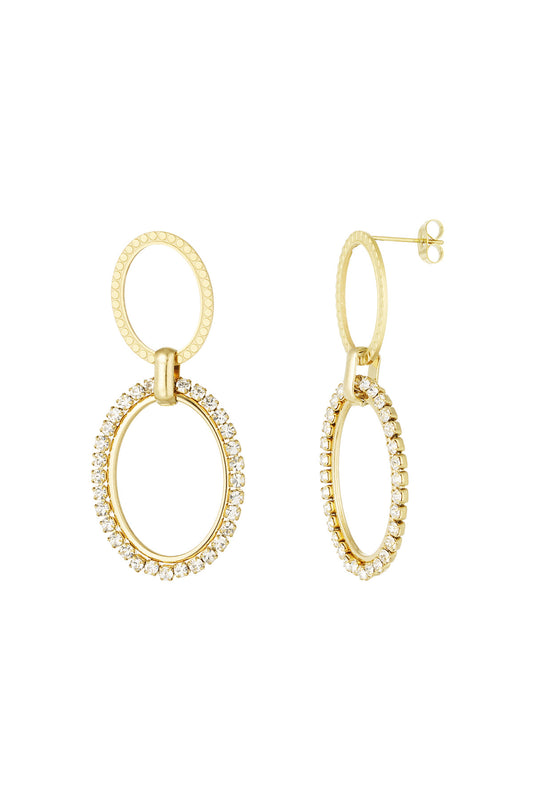 SPARKLY OVAL earrings