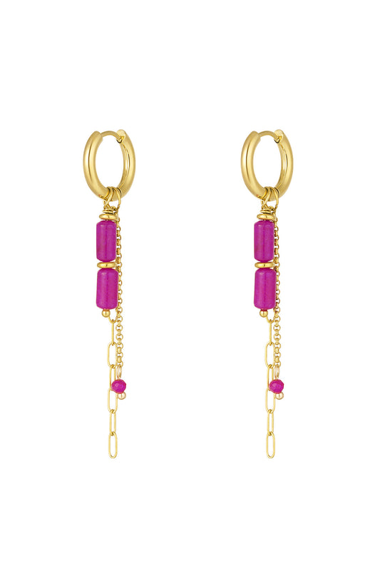 VIOLET BAR hoops