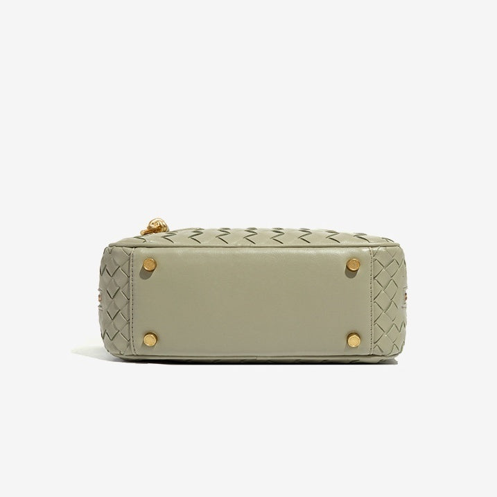 WOVEN GRID BAG matcha