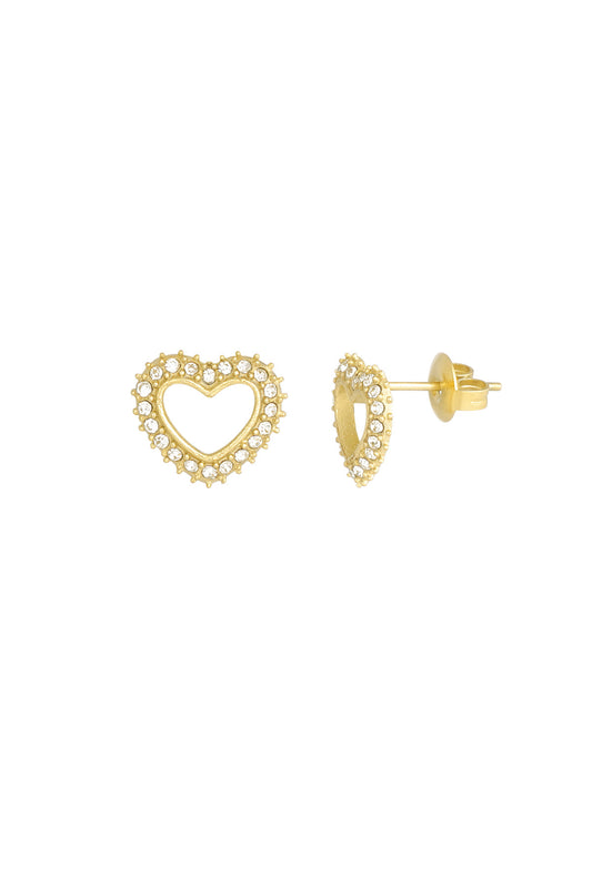 SPARKLY HEART studs