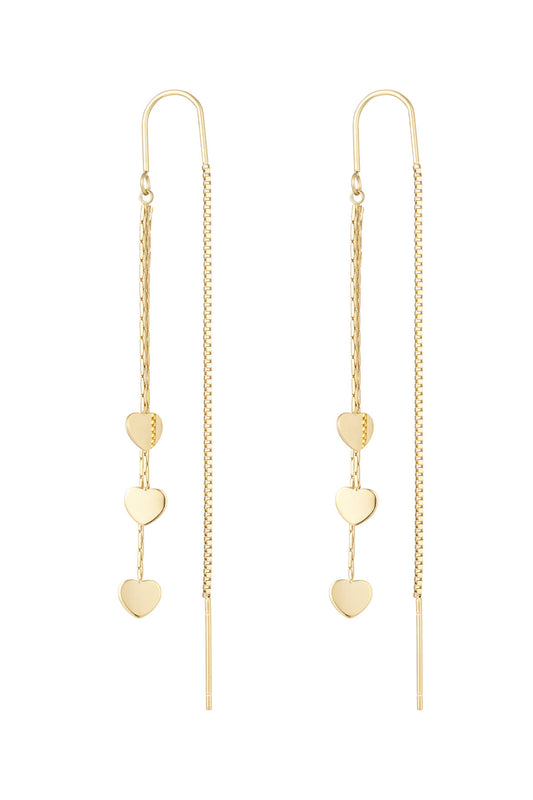 DRIPPING 3 HEARTS earrings