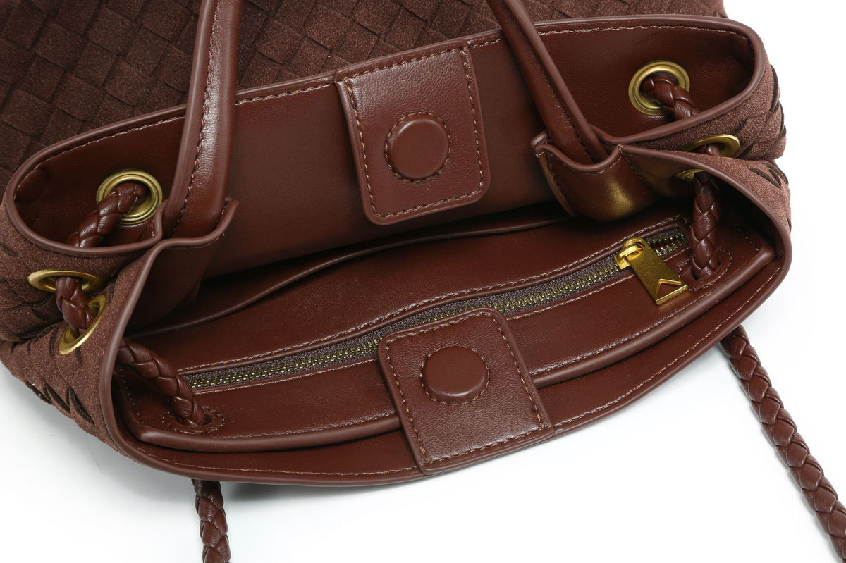 WOVEN VELOUR BAG black