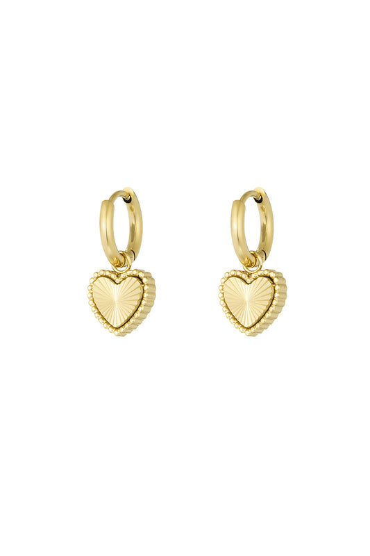 RIBBED HEART hoops