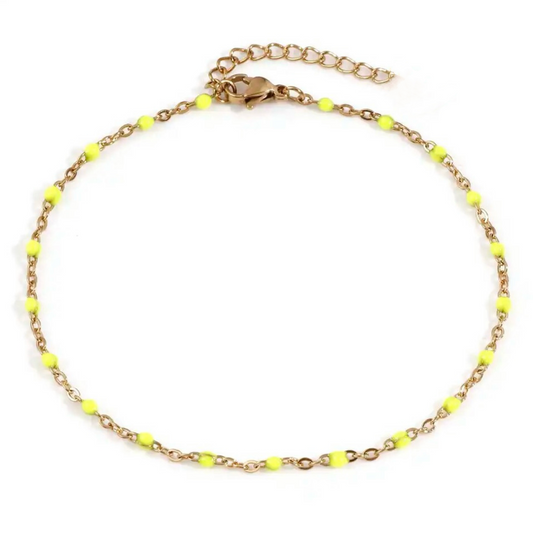 BOHO NEON ANKLET yellow